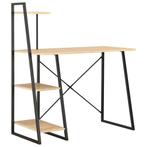 vidaXL Bureau met schappen 102x50x117 cm zwart en, Huis en Inrichting, Bureaus, Verzenden, Nieuw