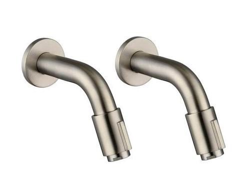 Veiling - 2x Alterna tapkraan wand 11cm Piccolo geborsteld, Doe-het-zelf en Bouw, Sanitair, Nieuw