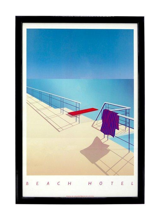 Quenting King (1957) - Opera: Beach Hotel Litografia di, Antiek en Kunst, Kunst | Tekeningen en Fotografie