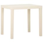 vidaXL Tuintafel 79x65x72 cm kunststof wit, Verzenden, Nieuw