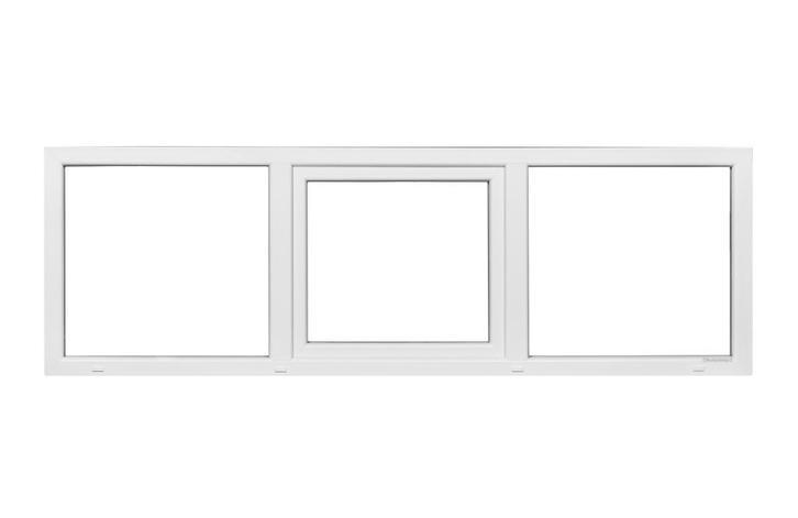 PVC raam vast-draaikiep-vast b250xh80cm HR++ Argon Ug=1.1, Doe-het-zelf en Bouw, Glas en Ramen, Dubbelglas, Nieuw, Gevelraam of Ruit