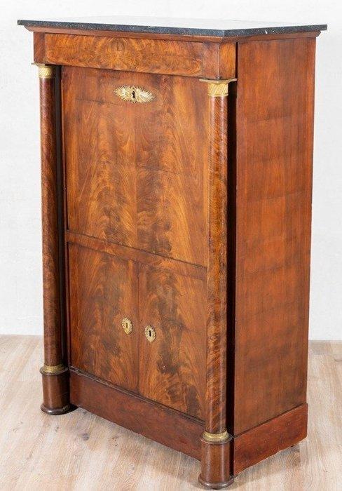 Kast - Prachtige Empire secretaire in mahoniehout. Frankrijk, Antiek en Kunst, Antiek | Overige Antiek