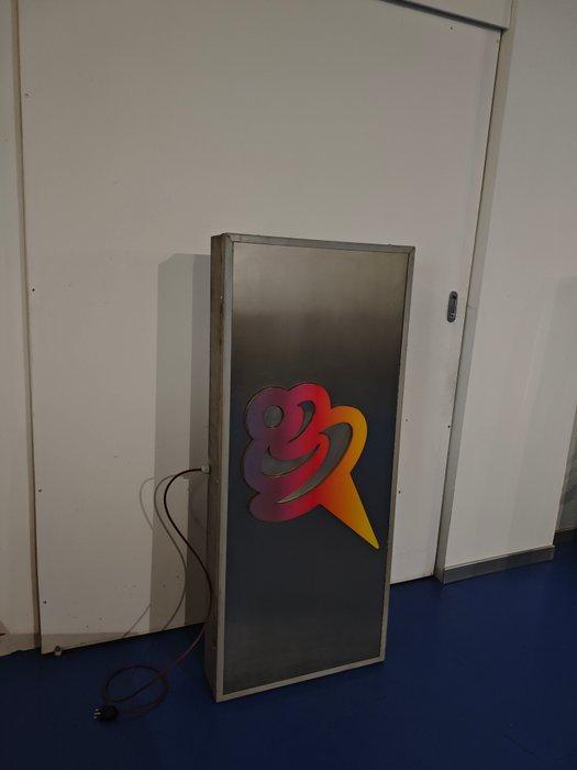 Verlichte uithangbord Gelato - Reclamebord met, Antiek en Kunst, Antiek | Wandborden en Tegels