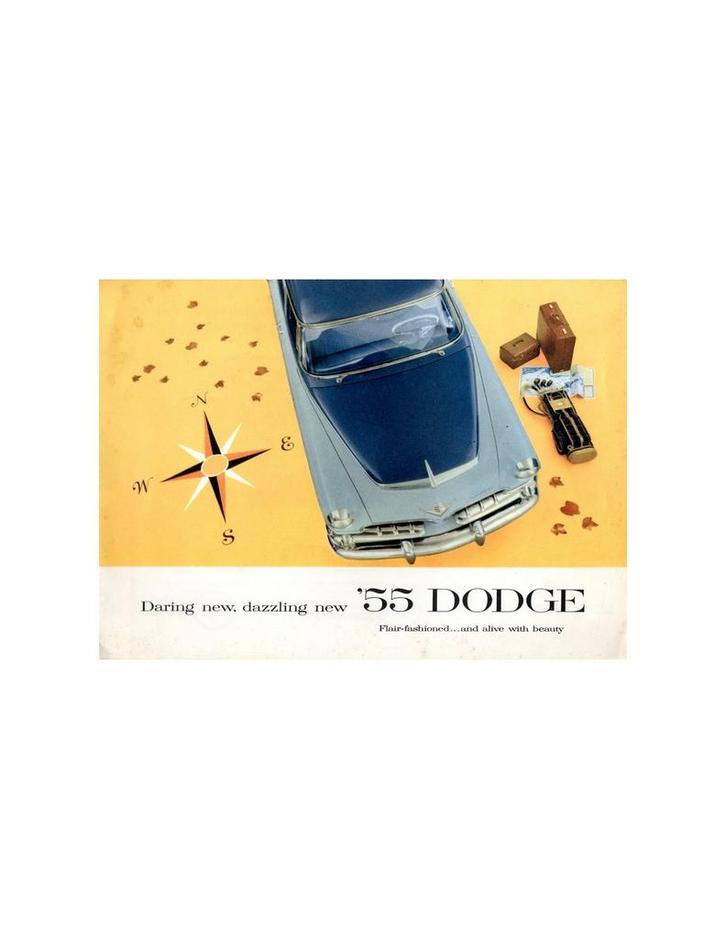 1955 DODGE PROGRAMMA BROCHURE ENGELS USA, Boeken, Auto's | Folders en Tijdschriften