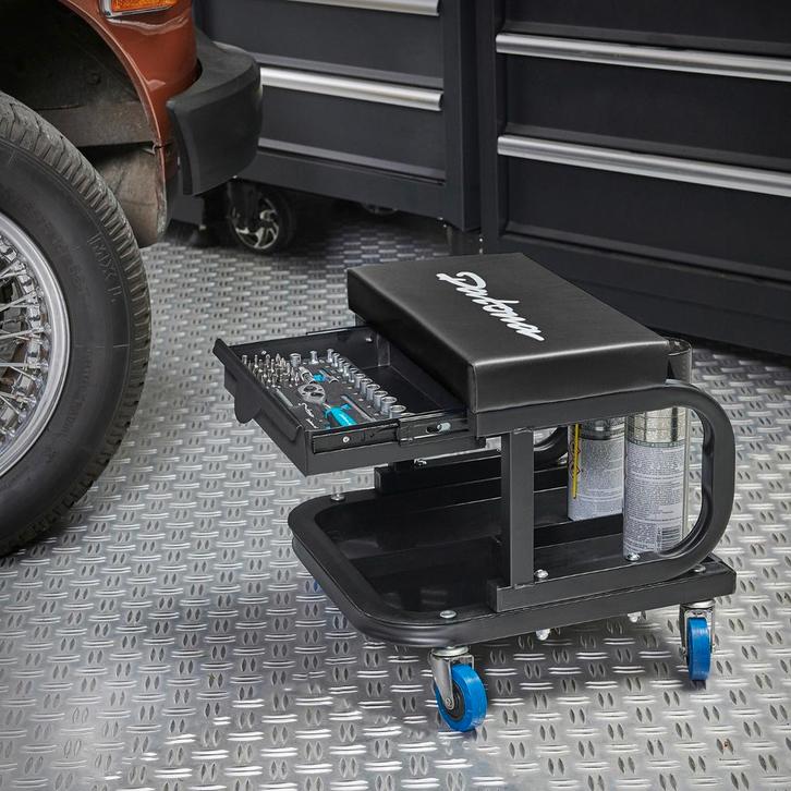 Datona Werkplaatskruk met gereedschapslade - Datona - Zwart, Auto diversen, Autogereedschap, Ophalen of Verzenden