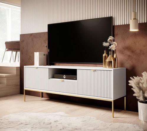 Meubella | TV-Meubel goud Wit 154cm hotel chique, Maison & Meubles, Armoires | Mobilier de télévision, Envoi
