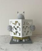 Philippe Geluck - Gesigneerd beeld: Mini-chat met krant, Antiquités & Art, Art | Sculptures & Bois, Verzenden