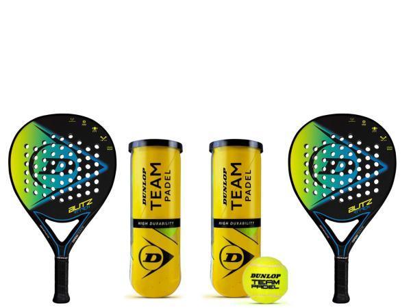 Veiling - Dunlop padel set 4-delig Blitz Attack, Sport en Fitness, Padel