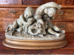 Cabinri - Beeld, Spelende putti - 27 cm - Gips