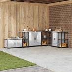 vidaXL Keukenopslag met plank met opslag Zilver 60 x 50 x 92, Huis en Inrichting, Verzenden, Nieuw