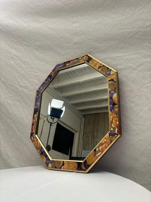 Spiegel- Franse met Elegante Bloemornamenten - Hout, Antiek en Kunst, Curiosa en Brocante