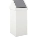 Afvalbak | CARRO | Aluminium | Wit | 55L | Tuimeldeksel |, Verzenden, Nieuw in verpakking