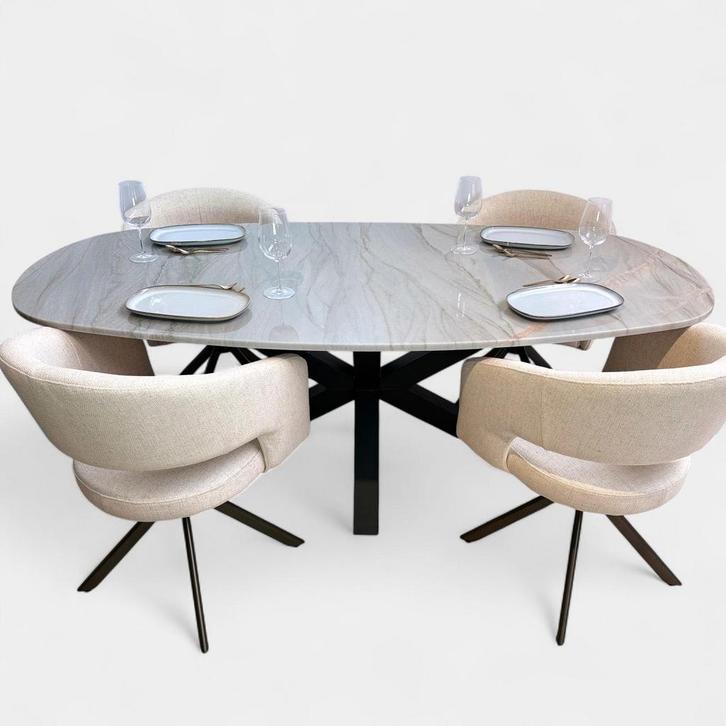 Mediterraneo Eetkametafel  Deens Ovaal (105x200 cm), Huis en Inrichting, Tafels | Eettafels