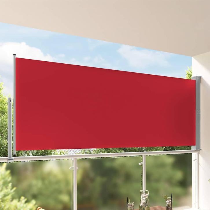vidaXL Tuinscherm uittrekbaar 140x300 cm rood, Tuin en Terras, Parasols, Nieuw, Verzenden