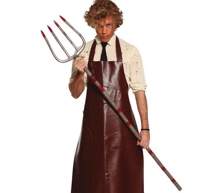 Halloween Bloederige Hark 1,55m, Hobby en Vrije tijd, Feestartikelen, Nieuw, Verzenden