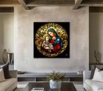 PLM-Art - Maria & Jesus Coin Vitraux Style XL, Antiek en Kunst