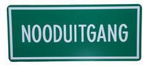 Aanduidingsbord nooduitgang, Doe-het-zelf en Bouw, Hang- en Sluitwerk, Klink of Kruk, Nieuw, Overige materialen