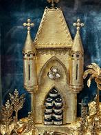 Reliekhouder - Glas, Hout, Papier, Textiel - 1850-1900 -, Antiek en Kunst