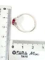 Ring - 18 karaat Witgoud Robijn - Diamant, Handtassen en Accessoires, Ringen, Nieuw