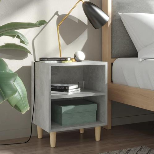 vidaXL Nachtkastjes 2 st met houten poten 40x30x50 cm, Huis en Inrichting, Slaapkamer | Nachtkastjes, Nieuw, Verzenden