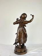 Auguste Moreau - sculptuur, Une Émotion - 60 cm - Brons -, Antiek en Kunst