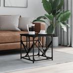 vidaXL Salontafel 45x45x47,5 cm bewerkt hout zwart, Huis en Inrichting, Tafels | Salontafels, Verzenden, Nieuw