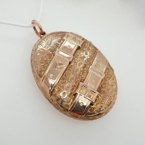 Pendentif - 9 carats Or jaune - Groot Médaillon, Handtassen en Accessoires, Antieke sieraden