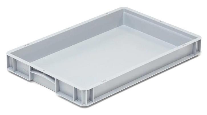 Kunststof stapelbak 600x400x75mm grijs gebruikt, Bricolage & Construction, Casiers & Boîtes, Enlèvement ou Envoi