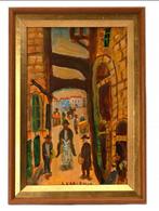 Simon Karczmar (1903-1982) - Jewish Shtetl Street Scene