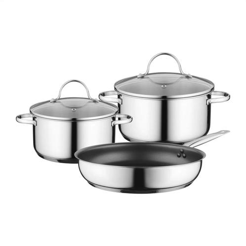 Bosch Hez9se030 Set Met 2 Pannen En 1 Koekenpan, Huis en Inrichting, Keuken | Potten en Pannen, Ophalen of Verzenden