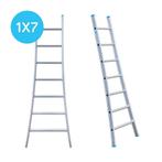 Eurostairs Ladder enkel uitgebogen 1x7