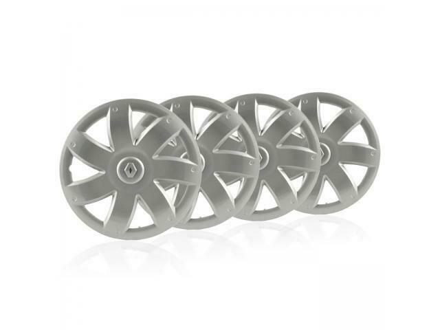 4x ORIGINELE Renault Wieldop Wielkap ZILVER 15 inch 77114265, Auto-onderdelen, Banden en Velgen, Ophalen of Verzenden