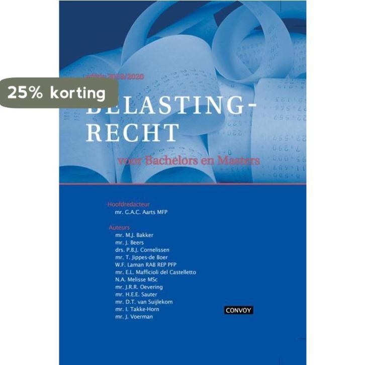 Belastingrecht Bachelors Masters 2019-2020 9789463171687, Livres, Science, Envoi