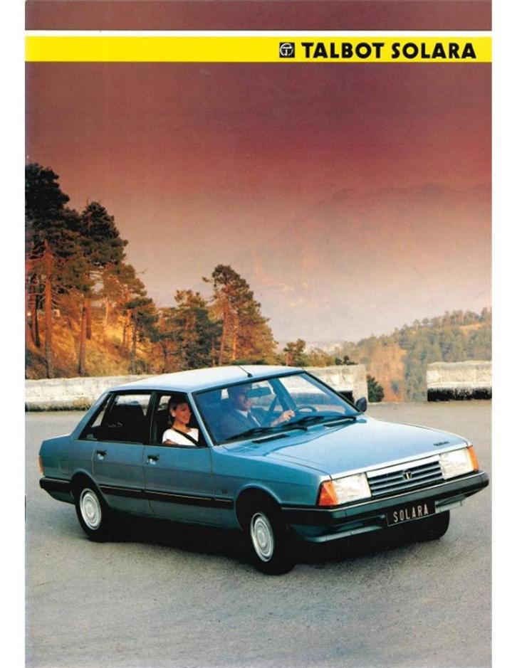 1985 TALBOT SOLARA BROCHURE NEDERLANDS, Boeken, Auto's | Folders en Tijdschriften, Ophalen of Verzenden