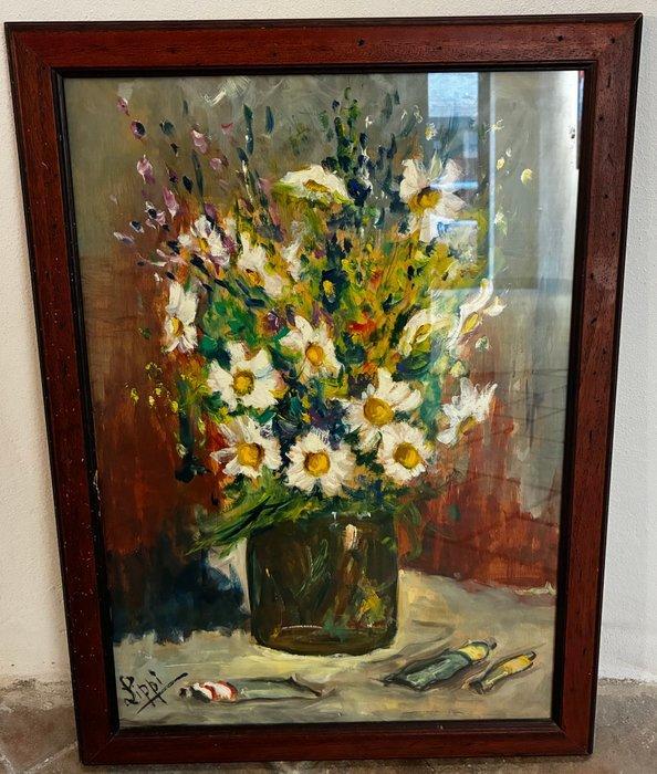 Sergio Lippi (XX) - Margherite, Antiquités & Art, Art | Peinture | Classique