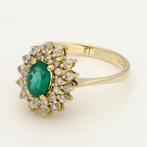 Zonder Minimumprijs - Ring - 14 karaat Geel goud Smaragd -, Handtassen en Accessoires, Ringen, Nieuw