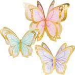 Vlinder Tafeldecoratie 3st, Hobby en Vrije tijd, Feestartikelen, Verzenden, Nieuw