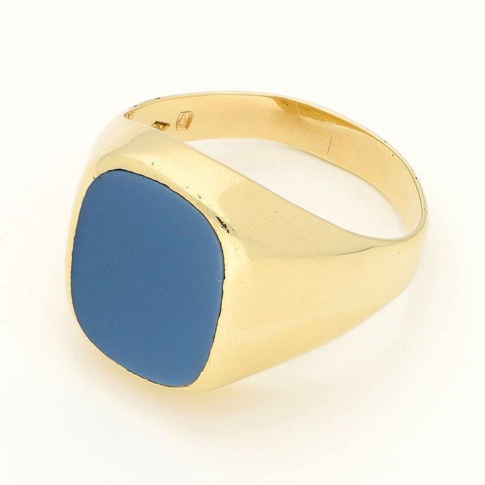 Ring - 18 karaat Geel goud - Lagensteen, Handtassen en Accessoires, Ringen