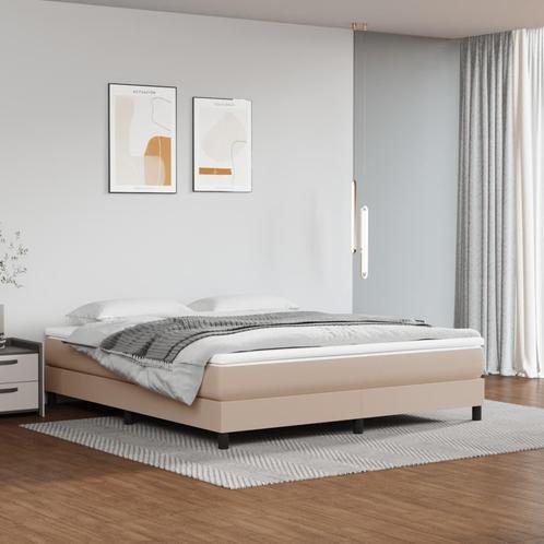 vidaXL Bedframe kunstleer cappuccinokleurig 180x200 cm, Huis en Inrichting, Slaapkamer | Bedden, Nieuw, Verzenden