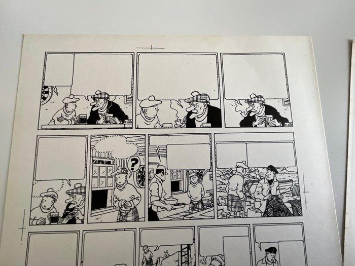 Hergé - 2 Print - Tintin - L île Noire - 2 Planches, Boeken, Stripverhalen