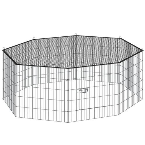 Vrijloopren Hopper, met veiligheidsnet, Ø 145cm - zwart, Animaux & Accessoires, Rongeurs & Lapins | Cages & Clapiers, Envoi