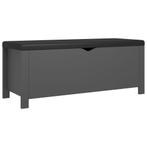Opbergbank Grijs Hout | Retour Deal | 105x40x45 | 35% Kor..., Huis en Inrichting, Verzenden, Nieuw