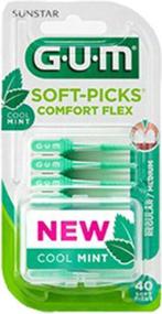 GUM Soft Picks Comfort Flex regular mint - 40st, Handtassen en Accessoires, Uiterlijk | Mondverzorging, Nieuw, Verzenden