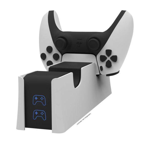Qware Charging Dock-Zwart / Wit (PlayStation 5) Gebruikt, Games en Spelcomputers, Spelcomputers | Sony Consoles | Accessoires
