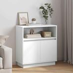 vidaXL Dressoir met LED Wit 71 x 34.5 x 75 cm Bewerkt hout, Huis en Inrichting, Kasten | Dressoirs, Verzenden, Nieuw