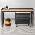 Datona Werkbank PRO met bamboe werkblad en, Doe-het-zelf en Bouw, Werkbanken, Ophalen of Verzenden, Nieuw