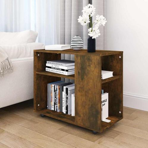 vidaXL Bijzettafel 70x35x55 cm bewerkt hout gerookt, Huis en Inrichting, Tafels | Bijzettafels, Nieuw, Verzenden