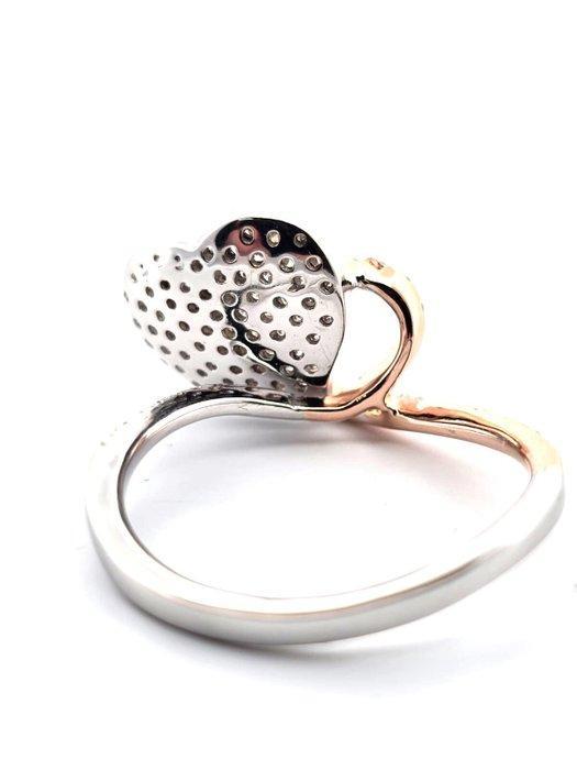 Ring - 18 karaat Geel goud, Witgoud - 1.20ct. tw. Diamant, Handtassen en Accessoires, Ringen