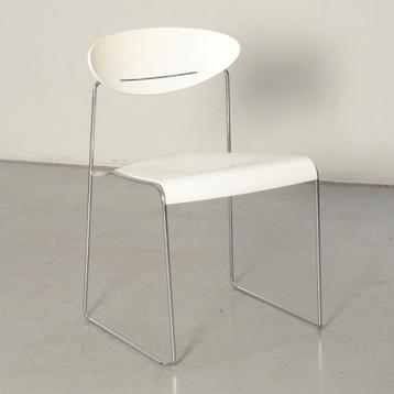 VDS Sari design kantinestoel, wit, buisframe onderstel, Ophalen of Verzenden