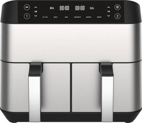2eChoix | Niceey Double Airfryer XXL - 8L - 2460W - Silver, Elektronische apparatuur, Airfryers, Ophalen of Verzenden